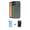 MARSİLYAN™- iPhone 11 Kılıf Kıvılcım Işık Serisi - Siyah 3D Antistatik Hayalet Cam Ekran Koruyucu + Neon Fosforlu Kamera Lens - MI