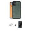 MARSİLYAN™- iPhone 11 Kılıf Kıvılcım Işık Serisi - Siyah 3D Antistatik Hayalet Cam Ekran Koruyucu + Renkli Kamera Lens Koruma Cam - PE