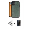 MARSİLYAN™- iPhone 11 Kılıf Kıvılcım Işık Serisi - Siyah 3D Antistatik Hayalet Cam Ekran Koruyucu + Raze Metal Kamera Lens - GS