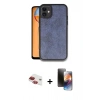 MARSİLYAN™- iPhone 11 Kılıf Kıvılcım Işık Serisi - Siyah 3D Antistatik Mat Seramik Nano Ekran Koruyucu + Pers Alüminyum Kamera Lens - KI