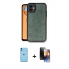 MARSİLYAN™- iPhone 11 Kılıf Kıvılcım Işık Serisi - Siyah 3D Antistatik Mat Seramik Nano Ekran Koruyucu + Neon Fosforlu Kamera Lens - MI
