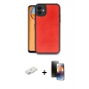 MARSİLYAN™- iPhone 11 Kılıf Kıvılcım Işık Serisi - Siyah 3D Antistatik Mat Seramik Nano Ekran Koruyucu + Renkli Kamera Lens Koruma Cam - PE