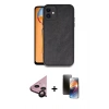 MARSİLYAN™- iPhone 11 Kılıf Kıvılcım Işık Serisi - Siyah 3D Antistatik Mat Seramik Nano Ekran Koruyucu + Raze Metal Kamera Lens - SH