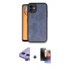 MARSİLYAN™- iPhone 11 Kılıf Kıvılcım Işık Serisi - Siyah 3D Antistatik Mat Seramik Nano Ekran Koruyucu + Raze Metal Kamera Lens - MR