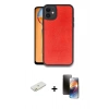 MARSİLYAN™- iPhone 11 Kılıf Kıvılcım Işık Serisi - Siyah 3D Antistatik Mat Seramik Nano Ekran Koruyucu + Renkli Kamera Lens Koruma Cam - TU