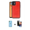 MARSİLYAN™- iPhone 11 Kılıf Kıvılcım Işık Serisi - Siyah 3D Antistatik Mat Seramik Nano Ekran Koruyucu + Neon Fosforlu Kamera Lens - YL