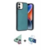 MARSİLYAN™- iPhone 11 Kılıf Kıvılcım Işık Serisi - Siyah 3D Antistatik Seramik Nano Ekran Koruyucu + Raze Metal Kamera Lens - KI