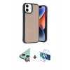 MARSİLYAN™- iPhone 11 Kılıf Kıvılcım Işık Serisi - Siyah 3D Antistatik Seramik Nano Ekran Koruyucu + Raze Metal Kamera Lens - KI