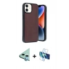 MARSİLYAN™- iPhone 11 Kılıf Kıvılcım Işık Serisi - Siyah 3D Antistatik Seramik Nano Ekran Koruyucu + Raze Metal Kamera Lens - MI