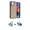 MARSİLYAN™- iPhone 11 Kılıf Kıvılcım Işık Serisi - Siyah 3D Antistatik Seramik Nano Ekran Koruyucu + Raze Metal Kamera Lens - MI