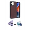 MARSİLYAN™- iPhone 11 Kılıf Kıvılcım Işık Serisi - Siyah 3D Antistatik Seramik Nano Ekran Koruyucu + Raze Metal Kamera Lens - MR