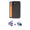 MARSİLYAN™- iPhone 11 Kılıf Kıvılcım Işık Serisi - Siyah 3D Antistatik Seramik Nano Ekran Koruyucu + Raze Metal Kamera Lens - MR