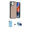 MARSİLYAN™- iPhone 11 Kılıf Kıvılcım Işık Serisi - Siyah 3D Antistatik Seramik Nano Ekran Koruyucu + Neon Fosforlu Kamera Lens - TU
