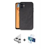 MARSİLYAN™- iPhone 11 Kılıf Kıvılcım Işık Serisi - Siyah 3D Antistatik Seramik Nano Ekran Koruyucu + Raze Metal Kamera Lens - GS