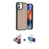 MARSİLYAN™- iPhone 11 Kılıf Kıvılcım Işık Serisi - Siyah 3D Antistatik Seramik Nano Ekran Koruyucu + Raze Metal Kamera Lens - SH