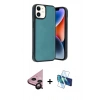 MARSİLYAN™- iPhone 11 Kılıf Kıvılcım Işık Serisi - Siyah 3D Antistatik Seramik Nano Ekran Koruyucu + Raze Metal Kamera Lens - SH