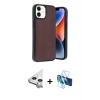 MARSİLYAN™- iPhone 11 Kılıf Kıvılcım Işık Serisi - Siyah 3D Antistatik Seramik Nano Ekran Koruyucu + Raze Metal Kamera Lens - GS