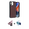 MARSİLYAN™- iPhone 11 Kılıf Kıvılcım Işık Serisi - Siyah 3D Antistatik Seramik Nano Ekran Koruyucu + Raze Metal Kamera Lens - SH