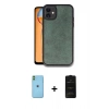 MARSİLYAN™- iPhone 11 Kılıf Kıvılcım Işık Serisi - Siyah 6D Antistatik Mat Seramik Hayalet Nano Ekran Koruyucu + Yeşil Neon Fosforlu Kamera Lens