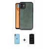 MARSİLYAN™- iPhone 11 Kılıf Kıvılcım Işık Serisi - Siyah 6D Antistatik Mat Seramik Hayalet Nano Ekran Koruyucu + Turuncu Neon Fosforlu Kamera Lens