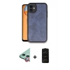 MARSİLYAN™- iPhone 11 Kılıf Kıvılcım Işık Serisi - Siyah 6D Antistatik Mat Seramik Hayalet Nano Ekran Koruyucu + Kırmızı Raze Metal Kamera Lens