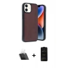 MARSİLYAN™- iPhone 11 Kılıf Kıvılcım Işık Serisi - Siyah 6D Antistatik Mat Seramik Hayalet Nano Ekran Koruyucu + Kamera Lens Koruma Cam - SF