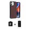 MARSİLYAN™- iPhone 11 Kılıf Kıvılcım Işık Serisi - Siyah 6D Antistatik Mat Seramik Hayalet Nano Ekran Koruyucu + PVD Metal Kamera Lens - TU
