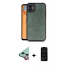 MARSİLYAN™- iPhone 11 Kılıf Kıvılcım Işık Serisi - Siyah 6D Antistatik Mat Seramik Hayalet Nano Ekran Koruyucu + Kırmızı Raze Metal Kamera Lens