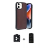 MARSİLYAN™- iPhone 11 Kılıf Kıvılcım Işık Serisi - Siyah 6D Antistatik Mat Seramik Hayalet Nano Ekran Koruyucu + PVD Metal Kamera Lens - SH