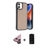 MARSİLYAN™- iPhone 11 Kılıf Kıvılcım Işık Serisi - Siyah 6D Antistatik Mat Seramik Hayalet Nano Ekran Koruyucu + Raze Metal Kamera Lens - SH