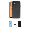MARSİLYAN™- iPhone 11 Kılıf Kıvılcım Işık Serisi - Siyah 6D Antistatik Mat Seramik Hayalet Nano Ekran Koruyucu + Neon Fosforlu Kamera Lens - MI