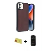 MARSİLYAN™- iPhone 11 Kılıf Kıvılcım Işık Serisi - Siyah 6D Antistatik Mat Seramik Hayalet Nano Ekran Koruyucu + Rainbow Kamera Lens Koruma Cam - KI