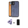 MARSİLYAN™- iPhone 11 Kılıf Kıvılcım Işık Serisi - Siyah 6D Antistatik Mat Seramik Hayalet Nano Ekran Koruyucu + Mor Raze Metal Kamera Lens