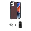 MARSİLYAN™- iPhone 11 Kılıf Kıvılcım Işık Serisi - Siyah 6D Antistatik Mat Seramik Hayalet Nano Ekran Koruyucu + Pers Alüminyum Kamera Lens - YL