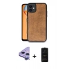 MARSİLYAN™- iPhone 11 Kılıf Kıvılcım Işık Serisi - Siyah 6D Antistatik Mat Seramik Hayalet Nano Ekran Koruyucu + Mor Raze Metal Kamera Lens