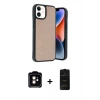 MARSİLYAN™- iPhone 11 Kılıf Kıvılcım Işık Serisi - Siyah 6D Antistatik Mat Seramik Hayalet Nano Ekran Koruyucu + PVD Metal Kamera Lens - TU
