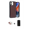 MARSİLYAN™- iPhone 11 Kılıf Kıvılcım Işık Serisi - Siyah 6D Antistatik Mat Seramik Hayalet Nano Ekran Koruyucu + Pers Alüminyum Kamera Lens - KI