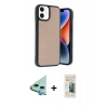 MARSİLYAN™- iPhone 11 Kılıf Kıvılcım Işık Serisi - Siyah 6D Mat Seramik Hayalet Nano Ekran Koruyucu + Raze Metal Kamera Lens - MI