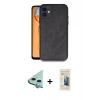 MARSİLYAN™- iPhone 11 Kılıf Kıvılcım Işık Serisi - Siyah 6D Mat Seramik Hayalet Nano Ekran Koruyucu + Raze Metal Kamera Lens - MI