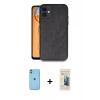 MARSİLYAN™- iPhone 11 Kılıf Kıvılcım Işık Serisi - Siyah 6D Mat Seramik Hayalet Nano Ekran Koruyucu + Neon Fosforlu Kamera Lens - YL