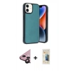 MARSİLYAN™- iPhone 11 Kılıf Kıvılcım Işık Serisi - Siyah 6D Mat Seramik Hayalet Nano Ekran Koruyucu + Raze Metal Kamera Lens - SH