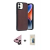 MARSİLYAN™- iPhone 11 Kılıf Kıvılcım Işık Serisi - Siyah 6D Mat Seramik Hayalet Nano Ekran Koruyucu + Raze Metal Kamera Lens - SH