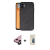 MARSİLYAN™- iPhone 11 Kılıf Kıvılcım Işık Serisi - Siyah 6D Mat Seramik Hayalet Nano Ekran Koruyucu + Raze Metal Kamera Lens - SH