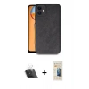 MARSİLYAN™- iPhone 11 Kılıf Kıvılcım Işık Serisi - Siyah 6D Mat Seramik Hayalet Nano Ekran Koruyucu + Kamera Lens Koruma Cam - SF