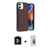 MARSİLYAN™- iPhone 11 Kılıf Kıvılcım Işık Serisi - Siyah 6D Mat Seramik Hayalet Nano Ekran Koruyucu + PVD Metal Kamera Lens - TU