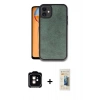 MARSİLYAN™- iPhone 11 Kılıf Kıvılcım Işık Serisi - Siyah 6D Mat Seramik Hayalet Nano Ekran Koruyucu + PVD Metal Kamera Lens - TU