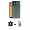 MARSİLYAN™- iPhone 11 Kılıf Kıvılcım Işık Serisi - Siyah 6D Mat Seramik Hayalet Nano Ekran Koruyucu + PVD Metal Kamera Lens - YL