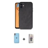 MARSİLYAN™- iPhone 11 Kılıf Kıvılcım Işık Serisi - Siyah Bilvis 3D Cam Ekran Koruyucu + Neon Fosforlu Kamera Lens - TU