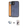 MARSİLYAN™- iPhone 11 Kılıf Kıvılcım Işık Serisi - Siyah Bilvis 3D Mat Cam Ekran Koruyucu + Pers Alüminyum Kamera Lens - GI