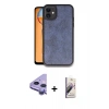 MARSİLYAN™- iPhone 11 Kılıf Kıvılcım Işık Serisi - Siyah Bilvis 3D Mat Cam Ekran Koruyucu + Raze Metal Kamera Lens - MR